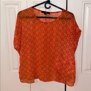 WORN ONCE!! Semi-transparent top